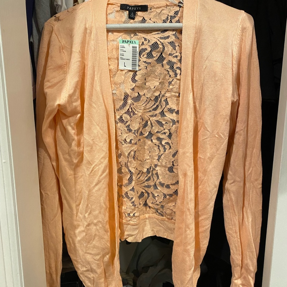 NWT Papaya Lace Cardigan